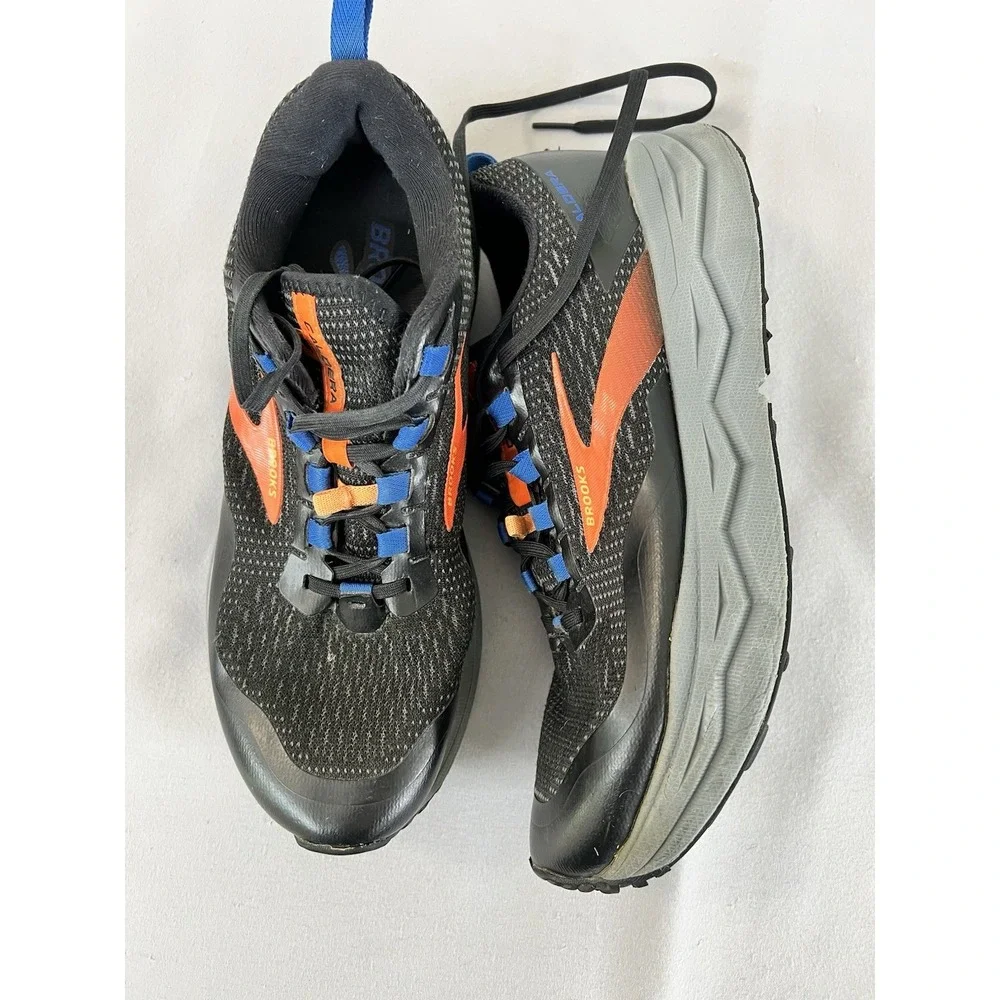 Brooks Caldera  Black Blue Orange Trail Running Shoes‎ Men's Sz 10